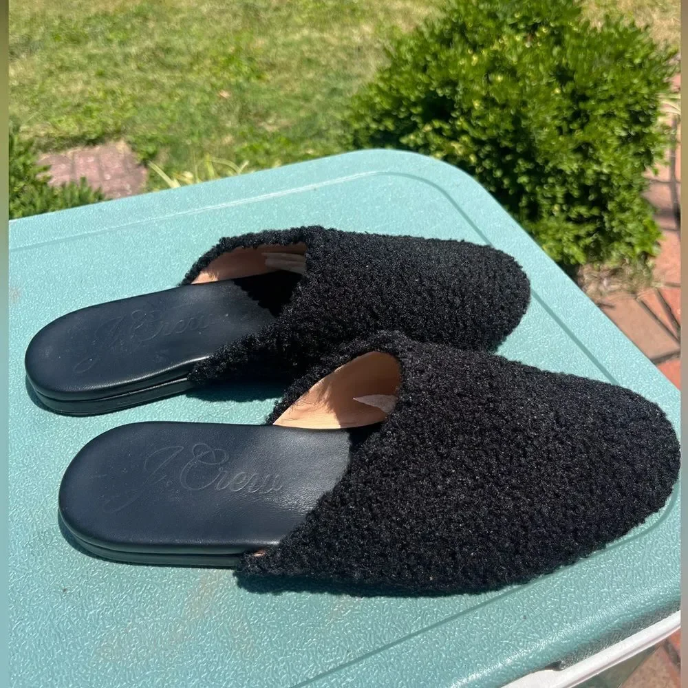 J Crew Sherpa Mules